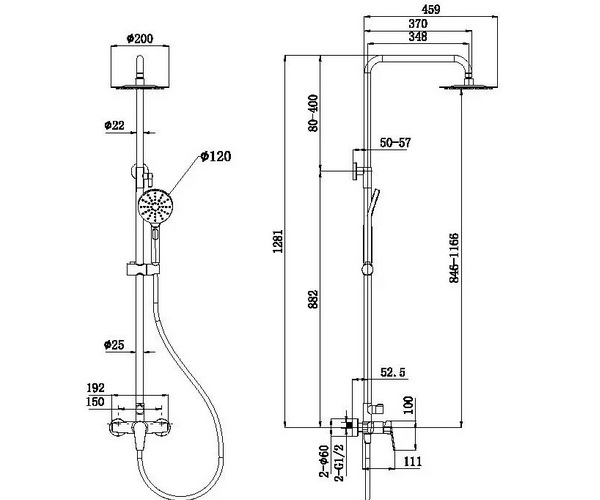душевая система ALLEN BRAU ECLIPSE